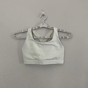Athleta Ultimate Beige Sports Bra Size Small Racer Back Excellent Condition‎